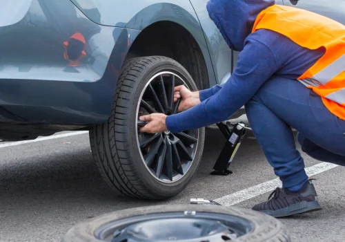 Flat tire replacement